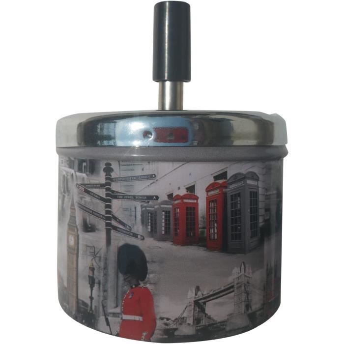 Cendrier En Métal Avec Fonction De Rotation Pour L'Intérieur Et L