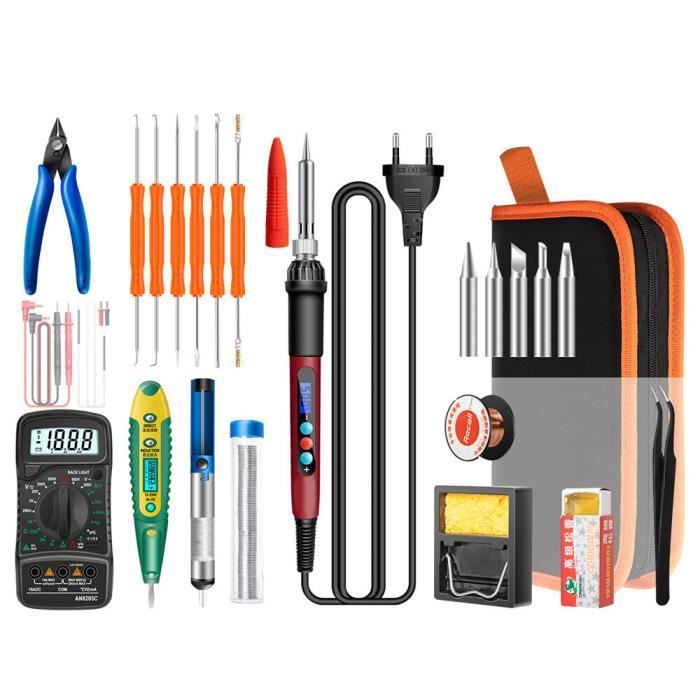 Station De Soudage Numérique Kiprim SD3 60W - Écran LCD 2,5" 3 Canaux 200-480°C, Chauffage Ultra-Rapide Et Mode Sommeil Pour Pros & Bricoleurs