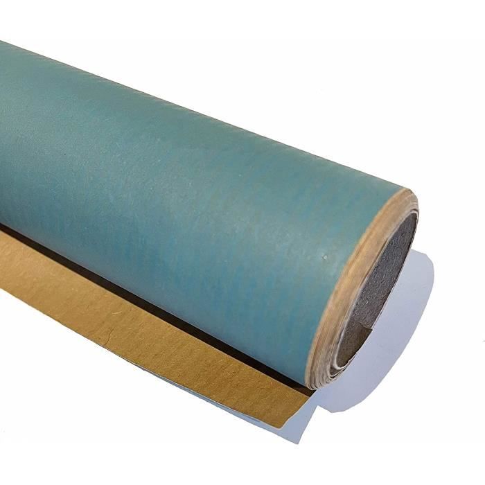 Rouleau De Papier Cadeau Kraft Bleu Avec élan - 76cm X 15m, Recyclable, Pour Noël Et Fêtes