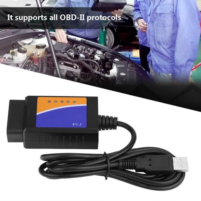Câble USB OBD2 voiture Diagnostics Scanner de support logiciel système pour Benz BMW Citroen HB049