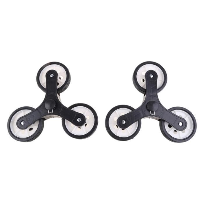 Roues De Rechange Pour Valise 60mm - Paire En PU Noir, 360° Rotatives Et Silencieuses