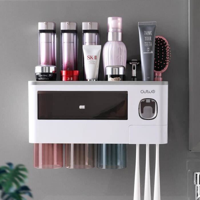 Écraseur De Tube Dentifrice Mural Avec Ventouse - Support Sans Perçage, Design Rotatif - Pour Salle De Bain Et Cuisine