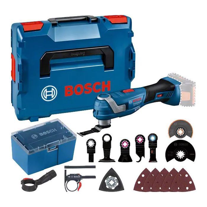 Outil oscillant 18V GOP 18V 34 Sans batteri ni chargeur + kit accessoires en coffret BOXX BOSCH 06018G2002 - vue 2