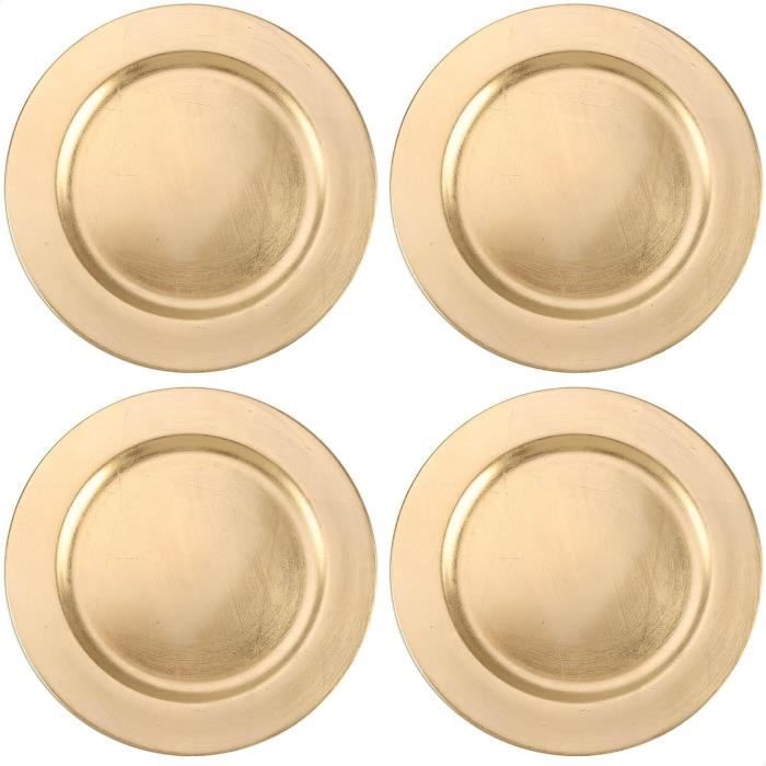 Lot De 6 Sous-tasses Soucoupes En Céramique Blanche Et Dorée étoiles - Sip France - Occasion