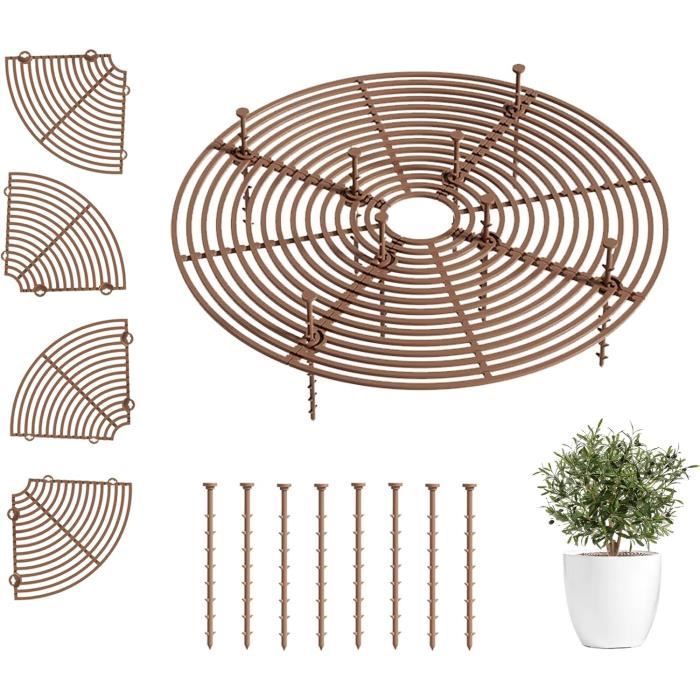 Noir L - Grille De Protection Du Sol Pour Pot De Plantes, Couvercle De Protection Des Fleurs