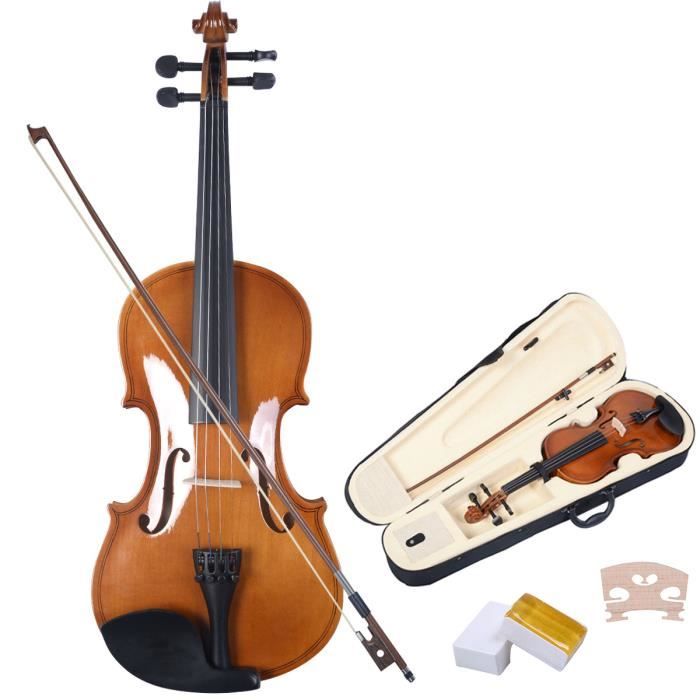 Violon 3/4 Pour Débutants Adultes/enfants - En érable Et Tilleul, Avec étui Rigide Et Archet - Instrument Acoustique Complet