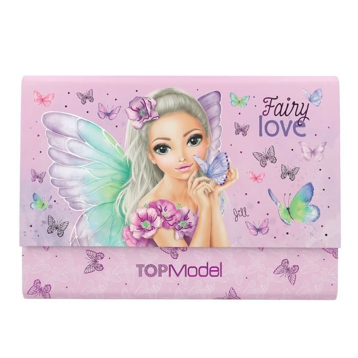 Depesche 13617 TOPModel Summer Feeling – Kit De Papier à Lettre Trop Mignon Dans Sa Pochette, Avec Motifs Mannequins Et Fleurs, 24 Feuilles + 18 Enveloppes, Pour Filles Créatives