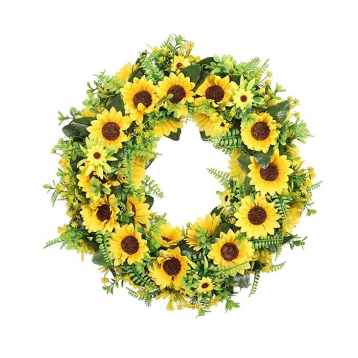Guirlande de tournesol artificielle fleur de soie vigne clôture décoration Guirlande de tournesol artificielle fleur de soie vigne clôture décoration