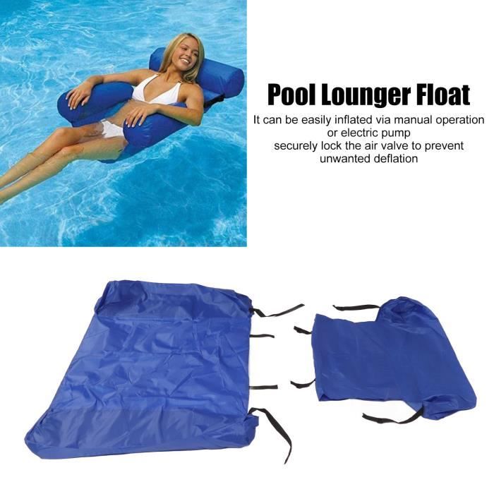 Eau Hamac Piscine Plage Fauteuil inclinable flottant Eau gonflable H
