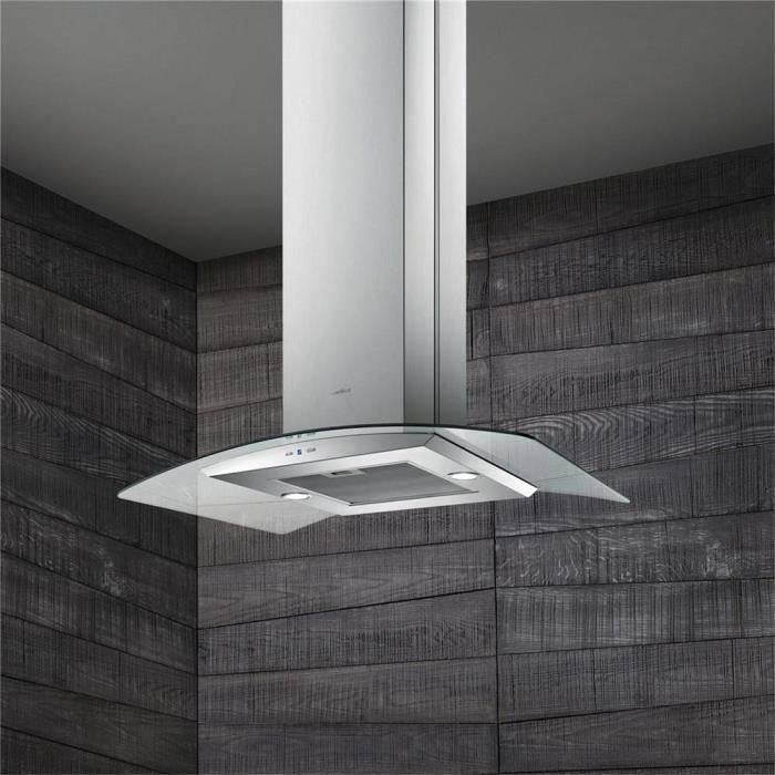 Hotte Cuisine Elica En Ilot Reef Island 90 Cm Cuisissimo Achat Vente Hotte Cdiscount