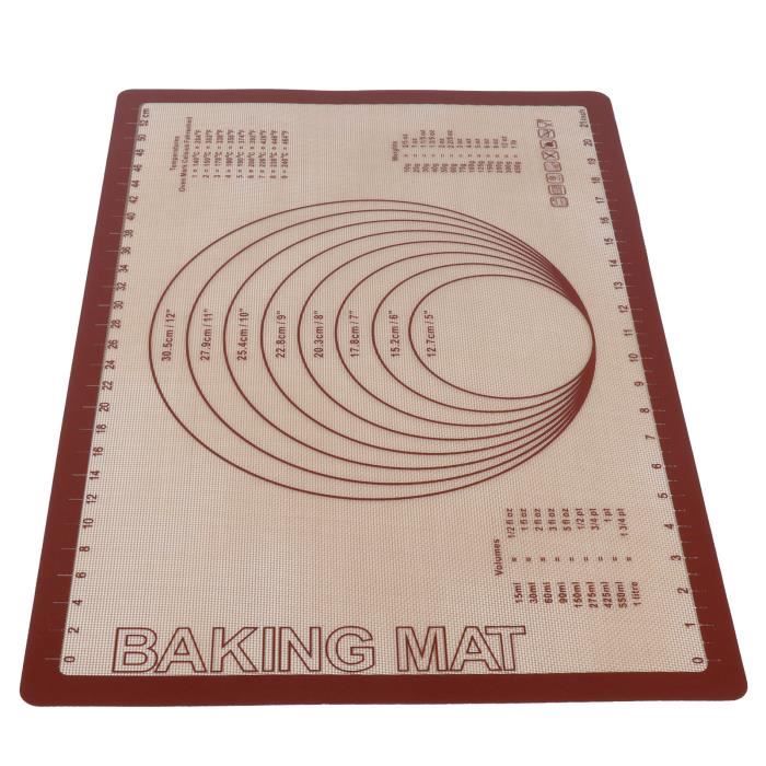 Lot De 2 Tapis De Pétrissage En Silicone Rose - Diamètre 30 Cm - Antiadhésif, Antidérapant - Pour Pâtisserie, Pizza, Pain