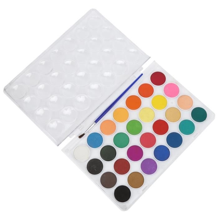 Garosa Boîte de Peinture12/18 Couleurs Aquarelle Peinture à l'aquarelle Pigments Solides Art Professionnel Couleurs de l'eau Ensemble Palette Variée pour Peinture Dessin à Colorier