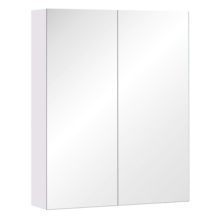 Armoire Avec Miroir En Bois Rangement Salle De Bain Fermeture