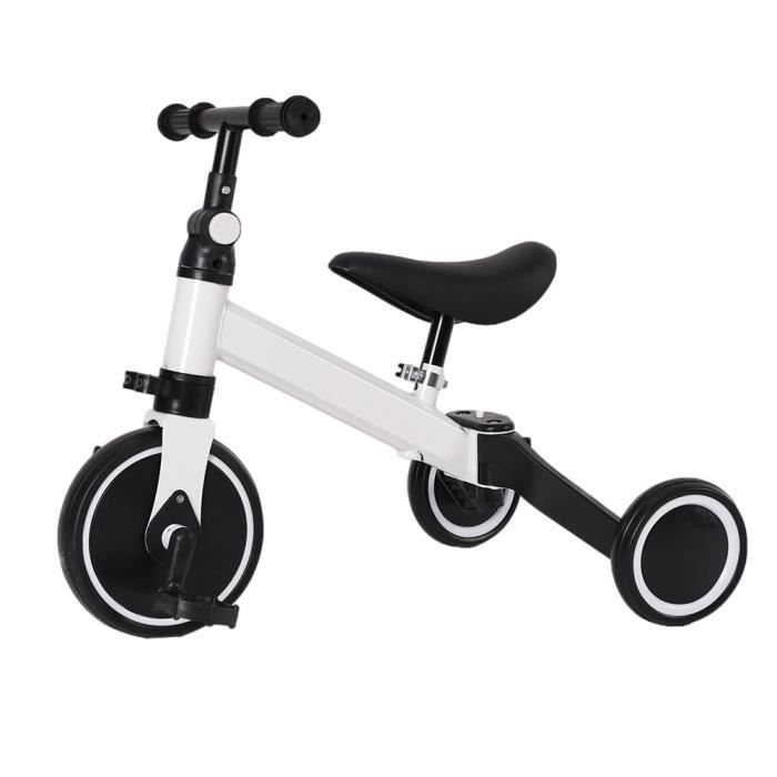 Tricycle à pédales sans poignée de poussée HUOLE 2 en 1 blanc