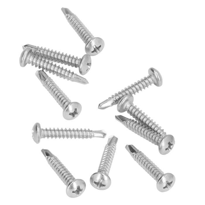 50 Vis à Tête Plate Cruciforme 8#-32x3/4 En Acier Inoxydable 304 - Neuf Sous Emballage Uxcell