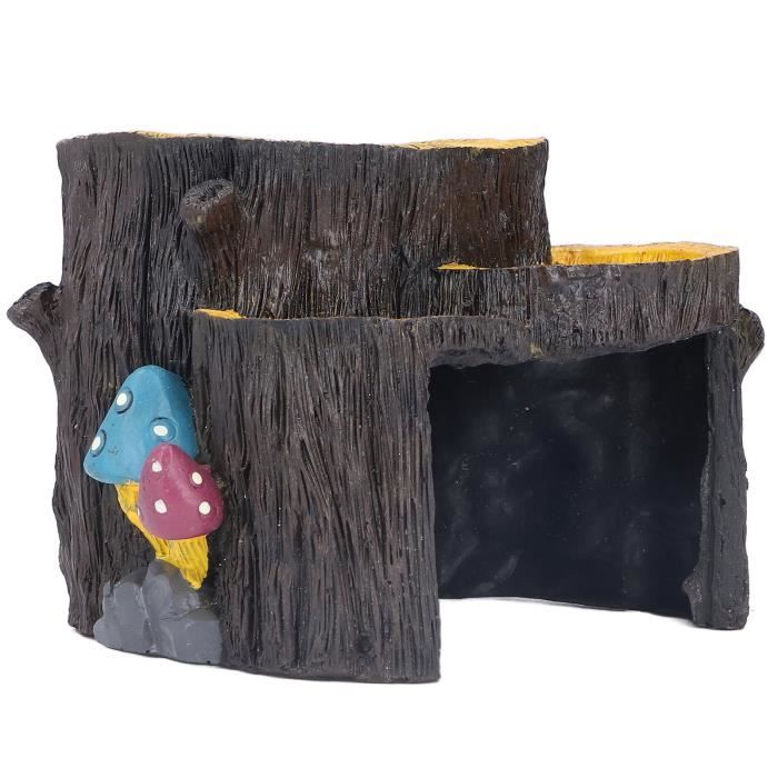Comparer les prix de KIMISS abri de souche d'aquarium Résine Mini Souche Forme Cacher Trou En Bois Grotte Artificielle Aquarium Plantes Ornements pour