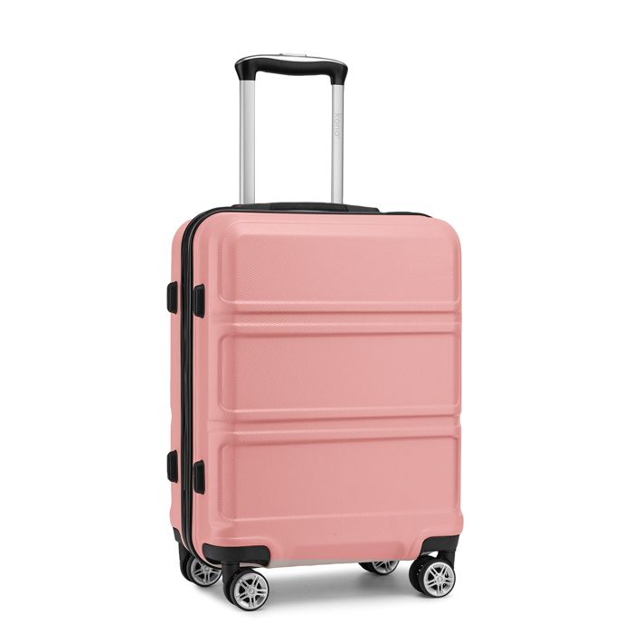 Kono Valise Moyenne Légère Rigide Bagages Cabine en ABS Valise  de Voyage avec roulettes et Serrure TSA, Nue
