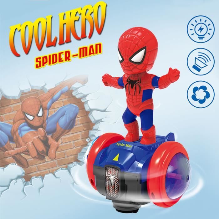 YISKY Spider Man Voiture Jouet pour Enfants, Spider Man Véhicule avec Sons  et Lumières, 360° Stunt Jouet Voiture, Spider Man Voiture Jouets électrique  : : Jeux et Jouets
