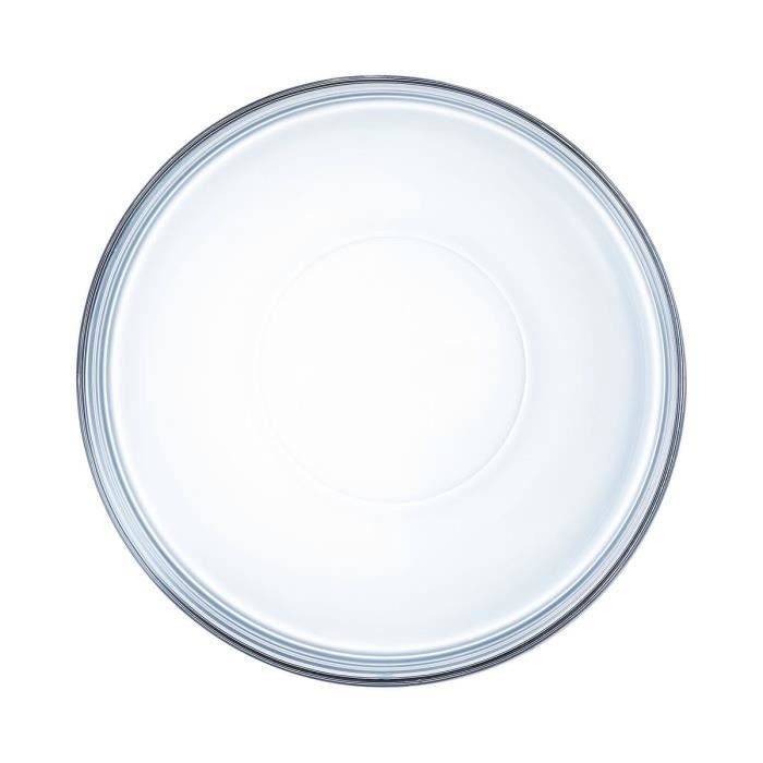 Saladier empilable LUMINARC T 23 cm transparent - Verre - Résistant aux chocs - Fabrication française