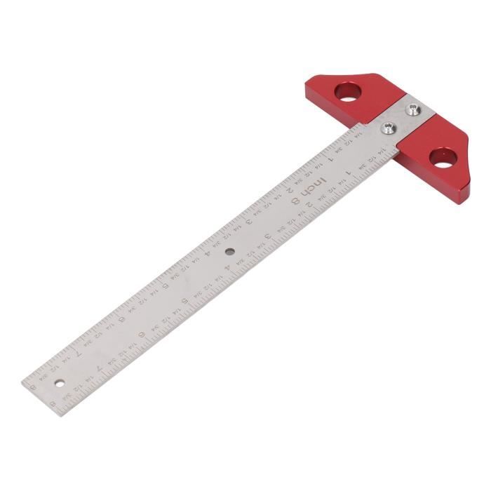 Règle Carrée En T En Acrylique Transparent - 15 Cm - Double échelle Cm/pouces - Pour Dessin, Scrapbooking Et Travaux Manuels - 13