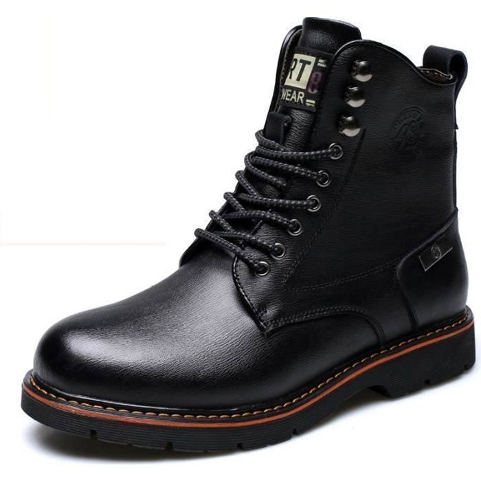 Bottes d'hiver en cuir pour homme