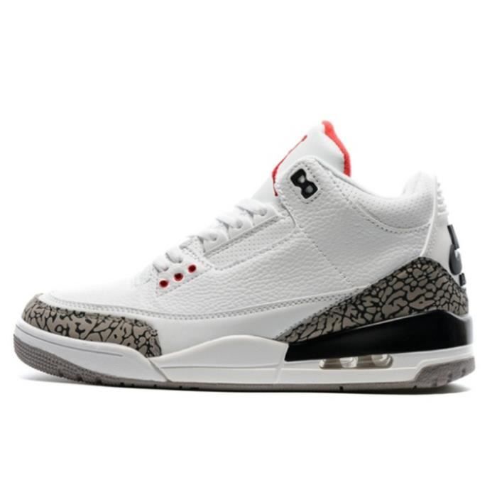 Chaussures de running Nike Air Jordan 3 Low Run Retro High pour Femme et Homme Blanc Taille 36 Cdiscount Sport