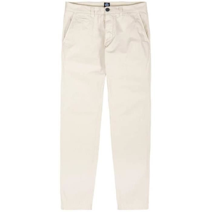 Pantalon Homme Lowell Chino Beige NORTH SAILS Coupe Chino 100 coton anti froissement Beige Cdiscount Pret a Porter