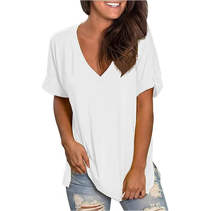 T shirt col en v femme deals