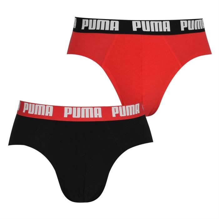 Puma Lot De 2 Slips Hommes Rouge noir Cdiscount Pr t Porter