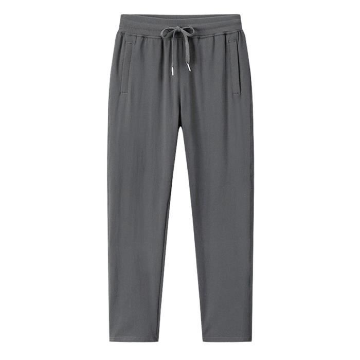 Pantalon Jogging Sport Hommes Fitness Noir Ceinture elastique avec cordon de serrage Noir Cdiscount Pret a Porter