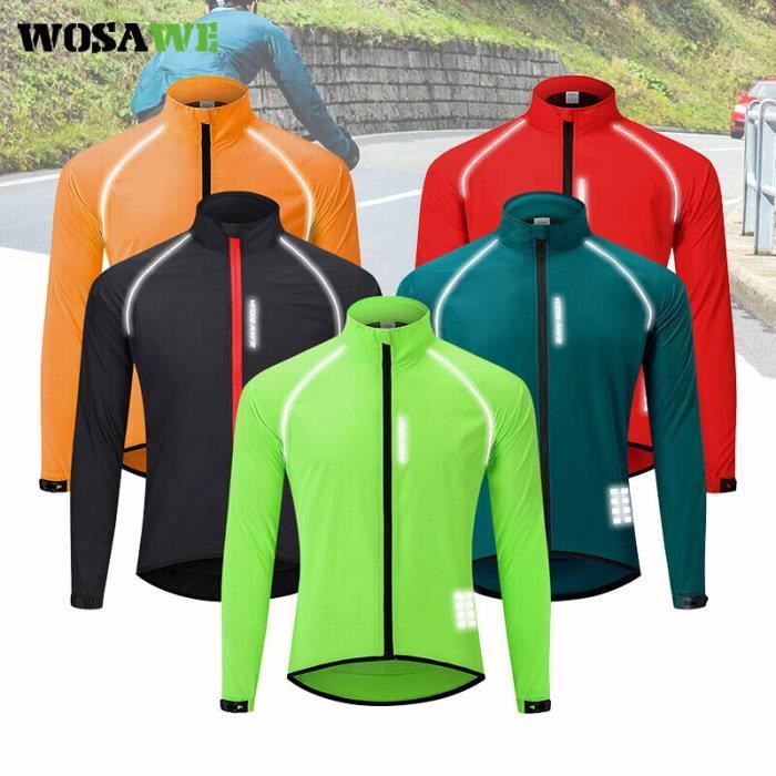 Veste de vélo réfléchissante ultra légère VTT vélo manches longues
