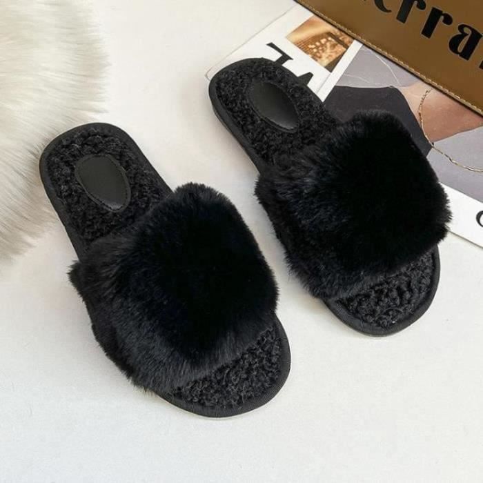 Chaussons Fourrés Doux Pour Enfants Et Adultes - Pantoufles Hiver Antidérapantes - Tailles 23-44