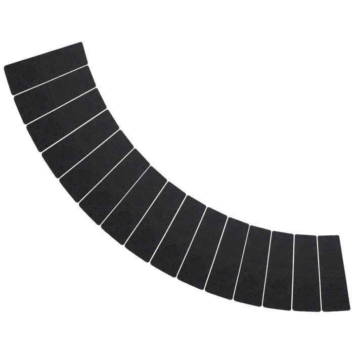 7 Marches D'escalier Antidérapantes Autocollantes - Revêtement 3D Géométrique Marron Pour Bois
