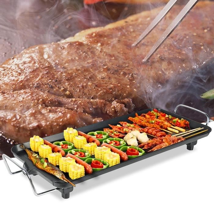 OHMG-Grande plaque de barbecue (électrique), 68*28 cm, plaque de cuisson électrique, machine à steak COUVERCLE DE PLANCHA