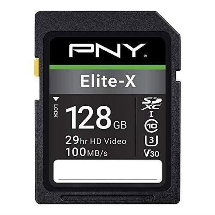 PNY Elite-X - Carte mémoire flash - 128 Go - UHS-I U3 / Class10 - SDXC UHS-I