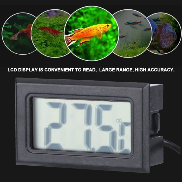 Thermomètre Numérique LED PETSTIBLE -50~110°C – Bleu, DC 5-12V, Sonde 1m Pour Voiture & Maison