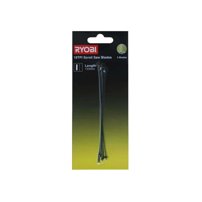 RYOBI - 5 lames à chantourner 18 TPI 133 mm