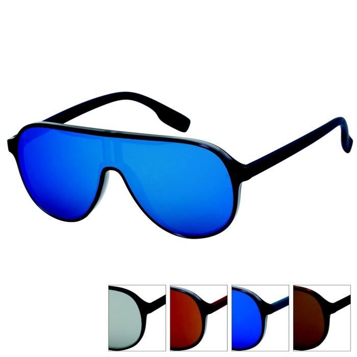 LUNETTES SOLEIL Homme Femme Style Carrera Mono-verre Miroir Flash Sport  TOPCAR - Achat / Vente lunettes de soleil Mixte Adulte - Cdiscount