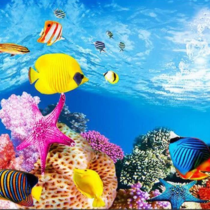 Aquarium Papier De Fond Image Hd 3d Tridimensionnel Fond D Ecran De Poissons Arriere Plan Peinture Double Face 50 82 Cm Achat Vente Objet Decoration Murale Cdiscount