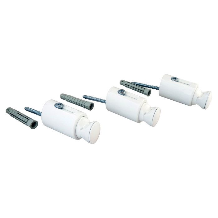 Somatherm For You Jeu de 3 consoles blanc universel pour sèche serviette - vue 1