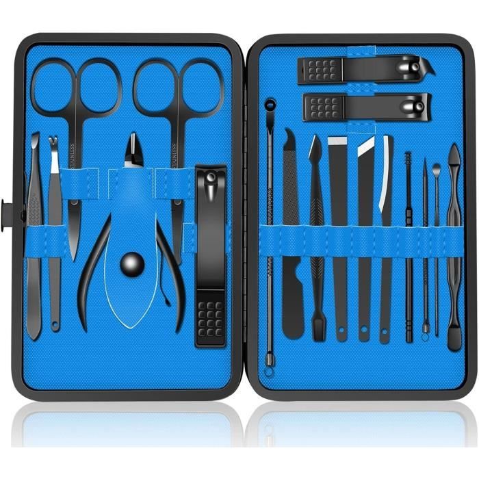 Kit Manucure Pédicure Professionnel 15 Pièces - Keiby Citom - Acier Inoxydable