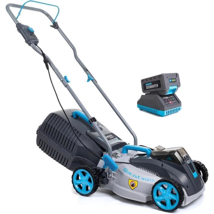 Tondeuse à Gazon Sans Fil 40V Lehmann - Largeur 32cm - Bac 30L - Moteur Sans Balais - Pelouse Jusqu'à 250m²