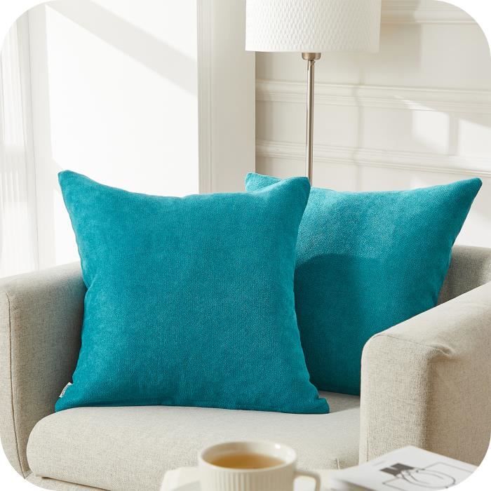 coussin turquoise