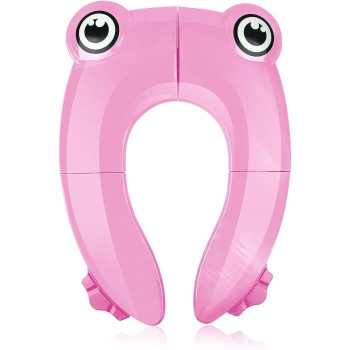 Réducteur WC Pliable Avec Escalier Réglable - Pour Enfant 2 à 7 Ans - Siège Ergonomique Avec Coussin Et Poignées - Supporte 75 Kg - Bleu/vert - 2