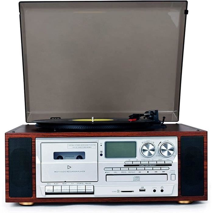 Platine Vinyle Bluetooth Avec HautParleur Stéréo, Lecture De Disque Vinyle, Bras Automatique