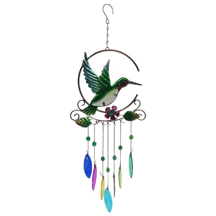 Stylé Colibri Vent Carillons Métal for Maison Jardin Décoration 
