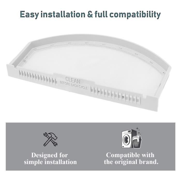 Filtre à Peluches Pour Sèche-linge Haier - Filtre Extérieur, Pièce De Rechange Modèle 176, Nettoyable