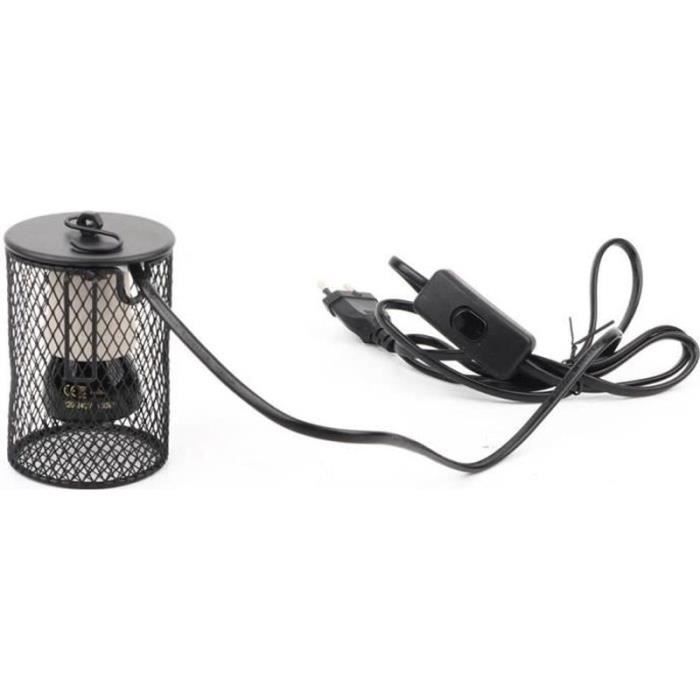 Drfeify Lampe chauffante pour couveuse 100W infrarouge en céramique émetteur chaleur ampoule lampe Pet Reptile couveuse prise UE