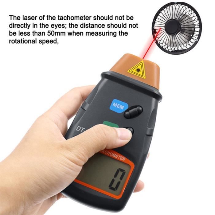 Tachymètre laser ZJCHAO DT-2234C+ - Mesure sans contact de RPM pour ...
