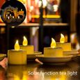6 pcs Lumière de bougie LED Halloween Bougie Électronique Solaire sans fumée pour le restaurant à la maison-1
